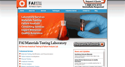 Desktop Screenshot of faimaterialstesting.com